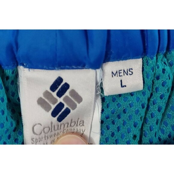 Columbia Vintage Nylon Windbreaker Pants Men’s Size Large Blue Mesh Lined - Picture 2 of 3